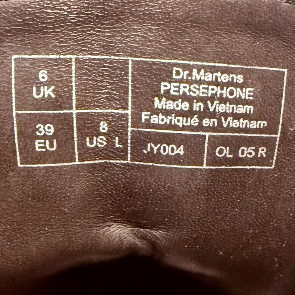 NEW! Dr. Martens Persephone Leather Heel Boot Light Gray Women‎ Sz 8 EUR 39 - Picture 6 of 6